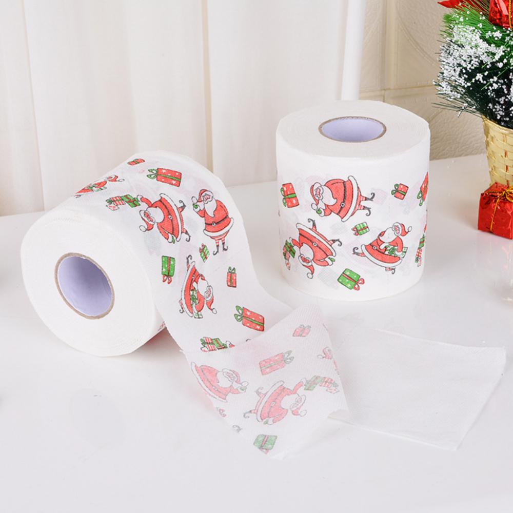 2/1 STÜCKE Weihnachtsmuster-Serie Rollenpapier Weihnachtsdekoration Drucke Niedliches Toilettenpapier Weihnachtsdekor Für Wohnkultur Zubehör
