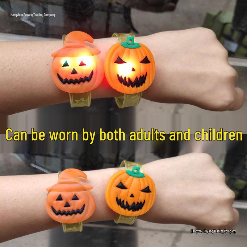 Halloween Luminous Bracelet & Skull Light Gift Set for Kids and Adults