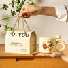 Souvenir Girls Cute Ceramic Mug with Lid Water Cup Practical Cup Kindergarten Student Gift Small Gift
