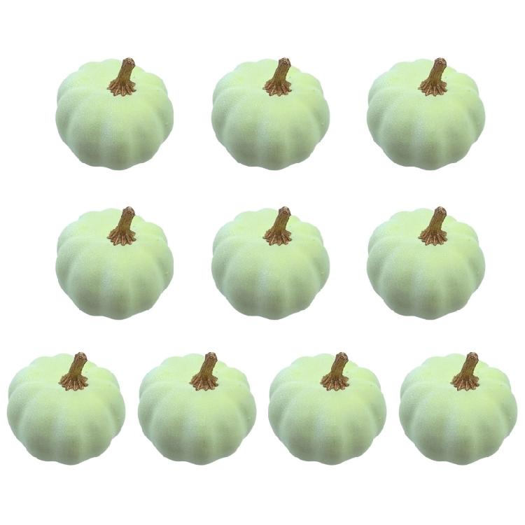 Pack Of 10 Halloween Foam Pumpkins Decorations For Outdoor Indoor Party Classroom Activity Centerpieces зелёный