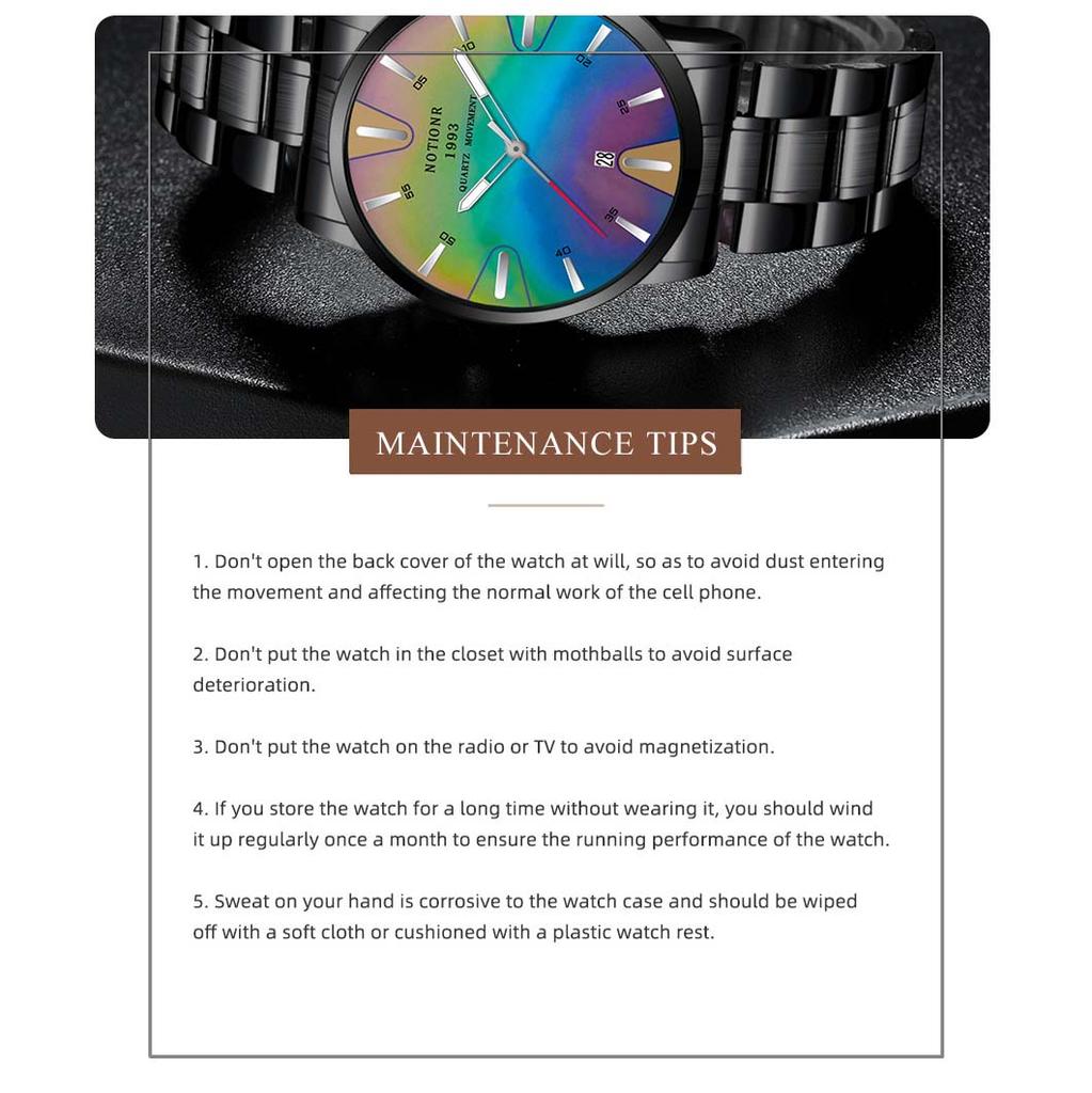 Color Women's Watch Quartz Watch Stainless Steel Watch Casual Sports Women's Watch Analog Calendar Watch