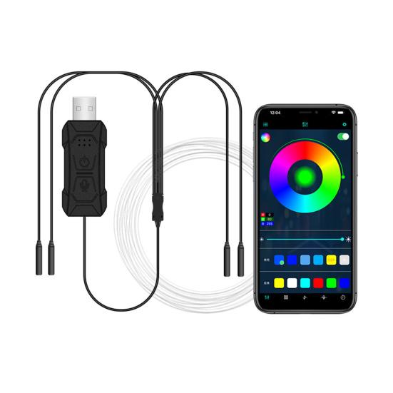Car Colorful Ambient Light with Wireless App/RF Remote Control LED Interior Lighting Kit for Car Truck SUV RV Boat Home Bedroom Party Decor