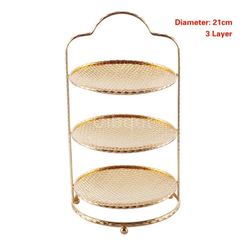 Creative pattern three layer Mini snack rack Fruit plate KTV bar restaurant tableware Cake rack Snack plate Water cube cake rack
