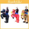 Opblaasbaar paardenkostuum voor volwassenen, creatieve performance-outfit, polyester materiaal, bruin/rood/zwart.