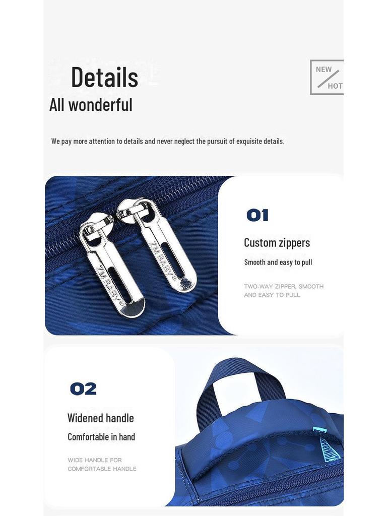 Elementary School Backpack with Side Cooler, Simple and Casual for Grades 1-3 and 6.