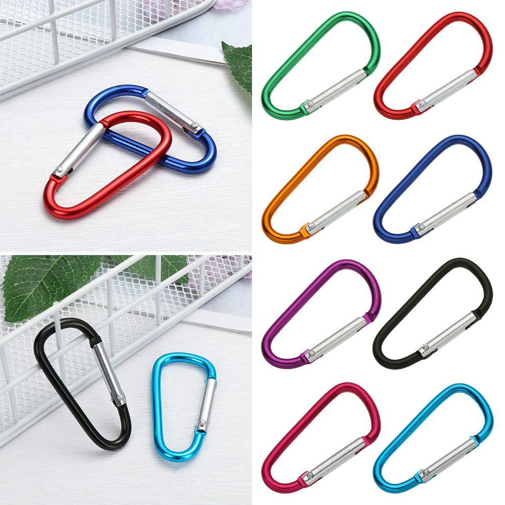 Flerfarget aluminiumsutstyr Legering karabiner Klatreknappspenne nøkkelring Camping Vandring Krok
