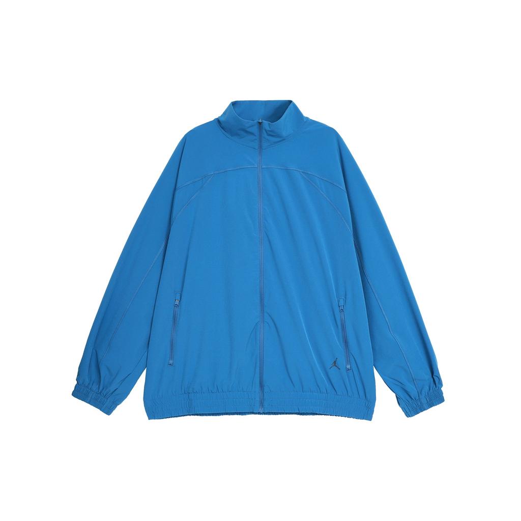 Jordan Solid Color Stand Collar Zipper Casual Long Sleeve Jacket Women Jackets Blue FN5144-457