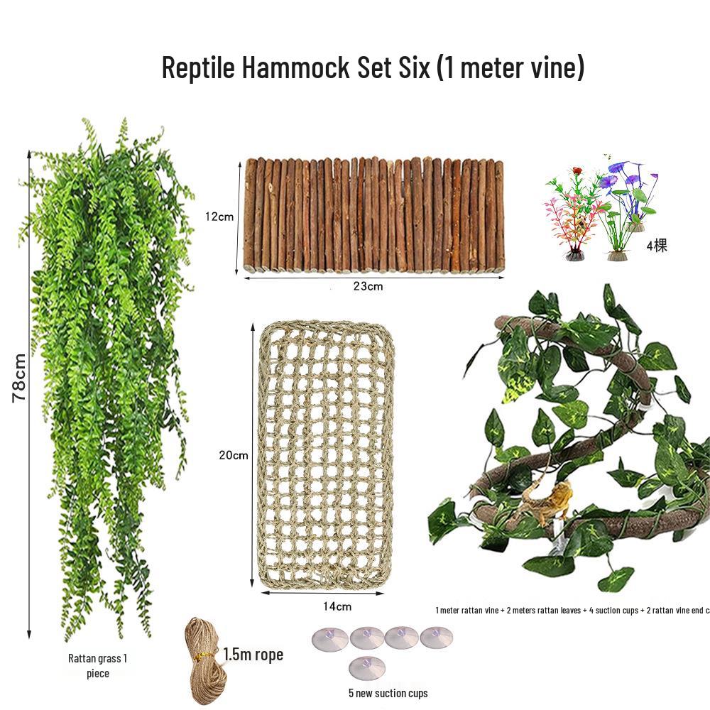 Reptile Habitat Decor: Simulation Vine with Lizard, Chameleon, Snake & Gecko Climbing Features