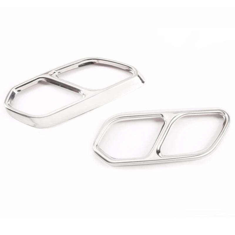 For VW Touareg CR7 2018 Stainless Steel Car Rear Left Right Exhaust Muffler Pipe Cover Decoration