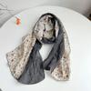 Retro Floral Scarf Retro Versatile Korean Style Cotton Scarves Women'S Thin Breathable Travel  Shawls