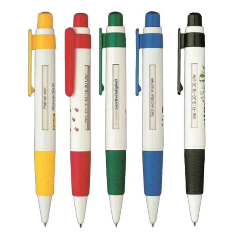 8Pcs Retractable Ballpoint Pen Guest Sign In Pen Ballpoint Pen with Scroll Message Window Office Writing Supply