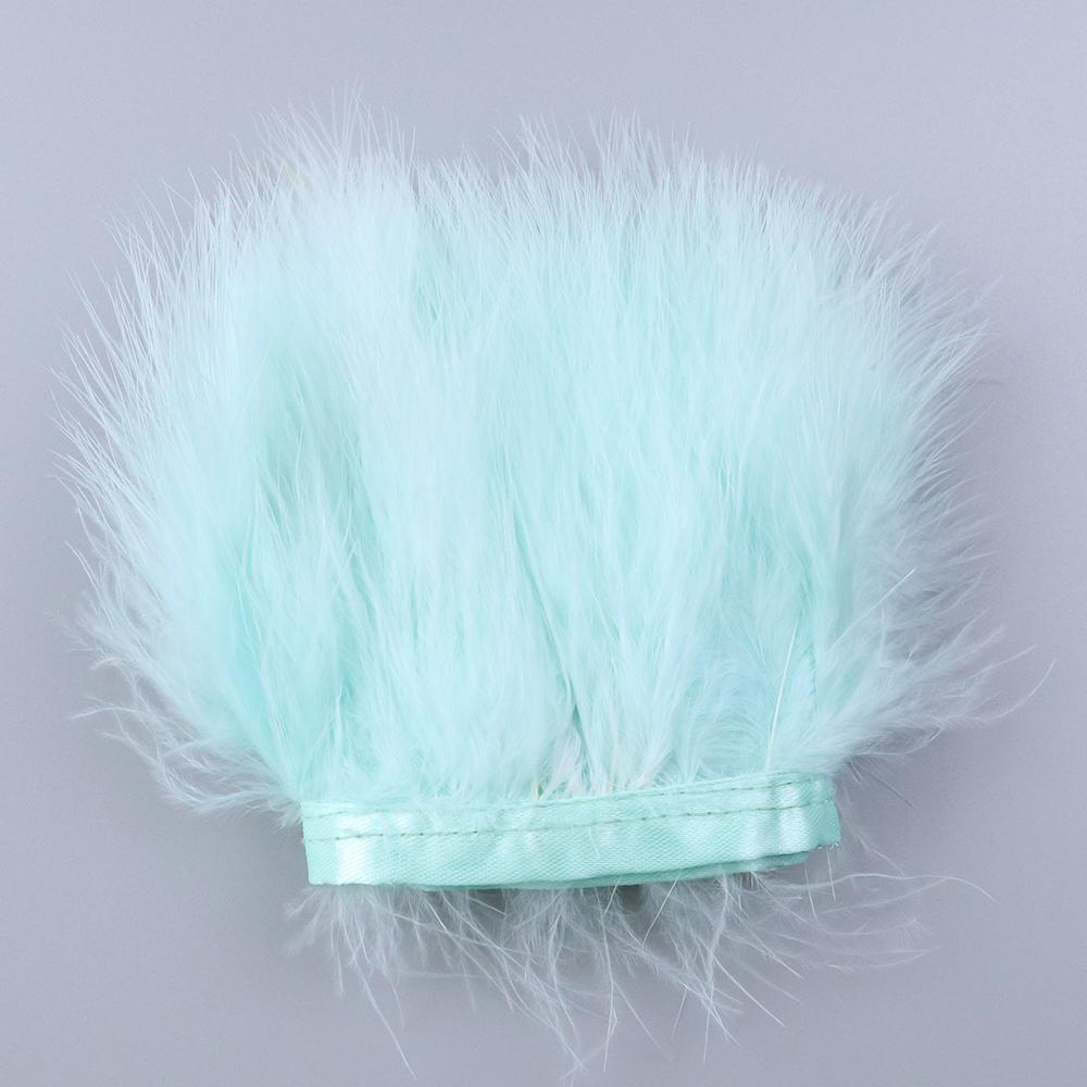 1Meters Furry Turkey Feathers Trim Ribbon White Natural Plumes For Traditional Holiday Dress Sewing Plumas Accessories
