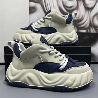 Scarpe da Uomo Primavera e Autunno 2024 Nuove Scarpe Sportive e Casual Traspiranti Trend Versatile Suola Spessa Rialzante Scarpe da Papà