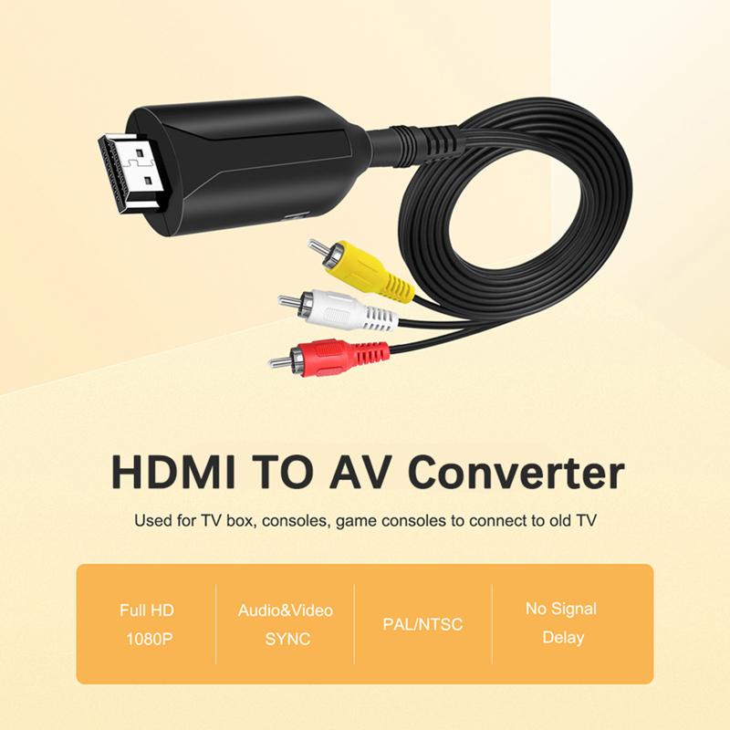

Видео конвертер Hdmi-совместимый с Rca Av Hd видеоадаптер Hdmi-совместимый с Av для Hdtv Vhs Vcr