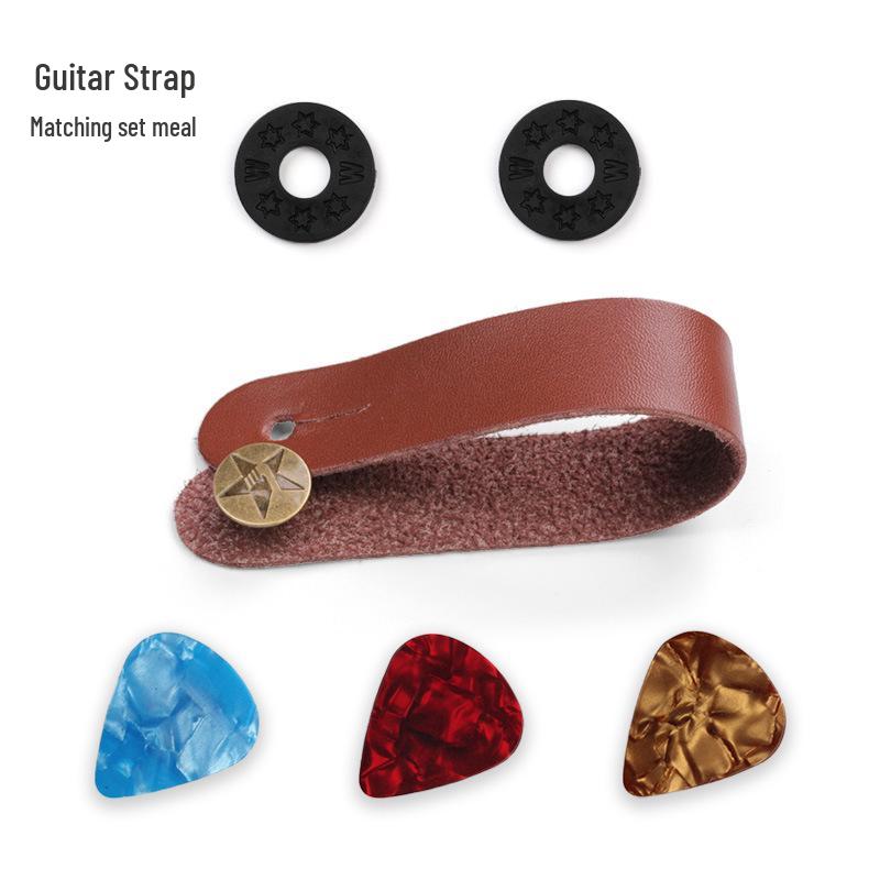 

Ukulele Strap Set with Non-slip Headstock Tie and 3 Picks Guitar & Ukulele Universal