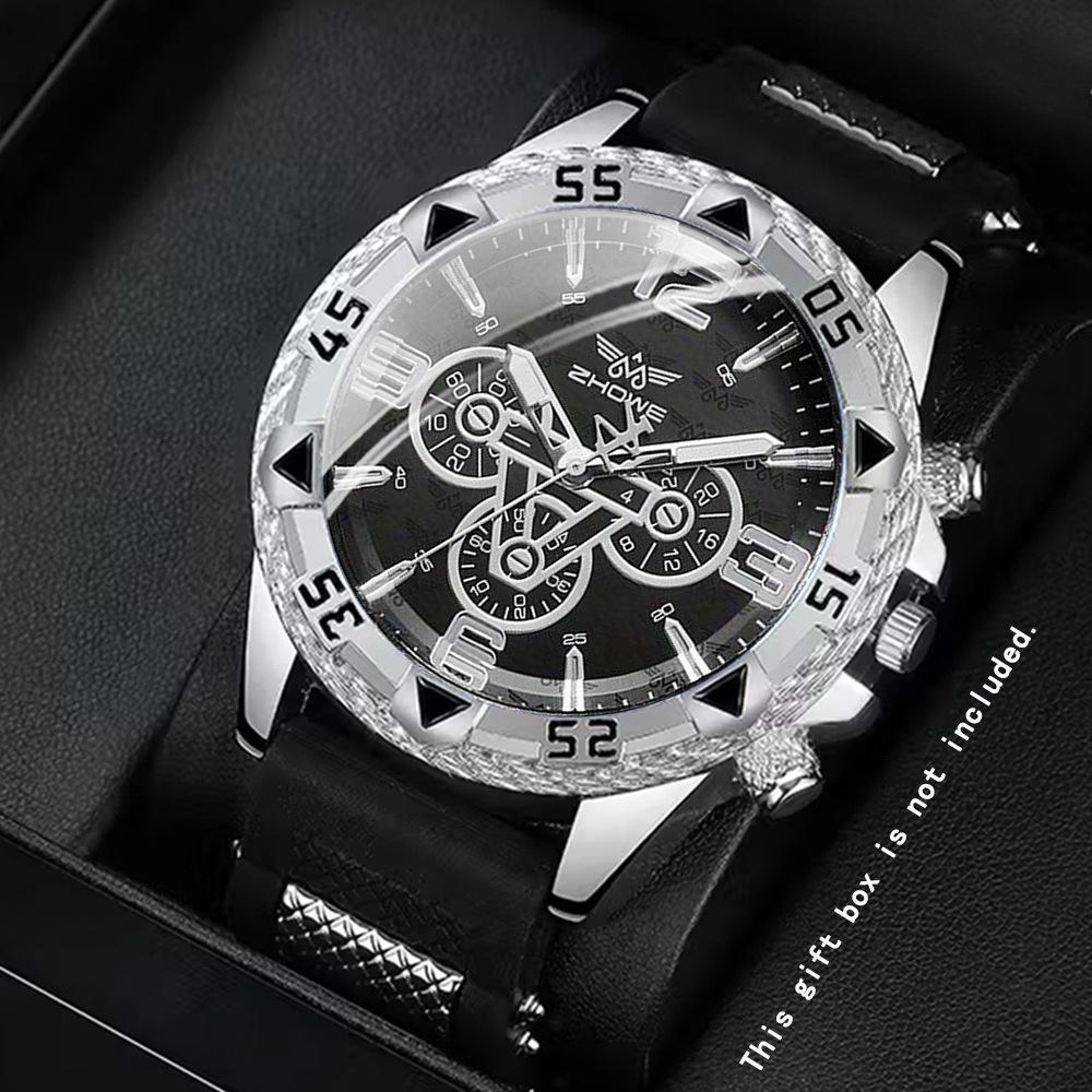 Silicone Strap Watch Fashion Casual Trend Men'S Quartz Watch Large Dial Business Men'S Watch