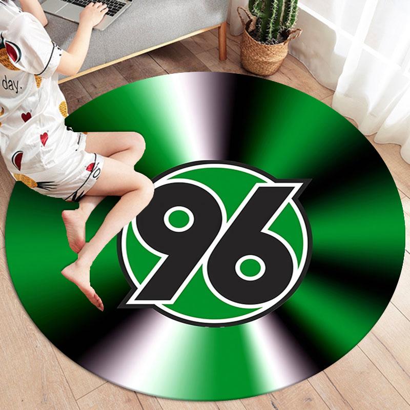 Hannover 96 Round Area Rug,Carpet Rug for Living Room Bedroom Sofa Playroom Decor,Non-slip Floor Mat