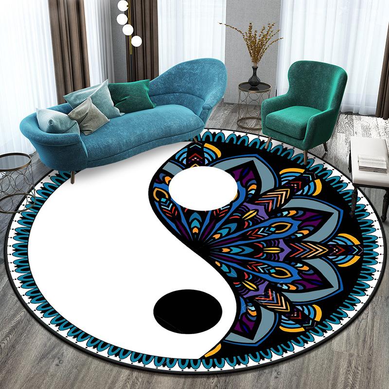 Schéma Tai Chi Bagua Kruhová podložka na koberce Malé koberečky do ložnice Koberec do umývárny Podložka pro domácí mazlíčky