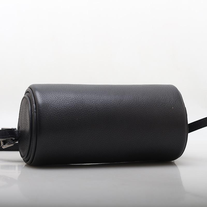 Trendy Square Bag First Layer Cowhide Leather Women'S Bag Versatile Simple Fashion Small Round Bag Pillow Bag