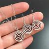 Vintage Spiral Vortex Charms Jewelry Set Goth 90S Silver Color Spiral Vortex Earrings Necklace for Women Jewelry Accessories