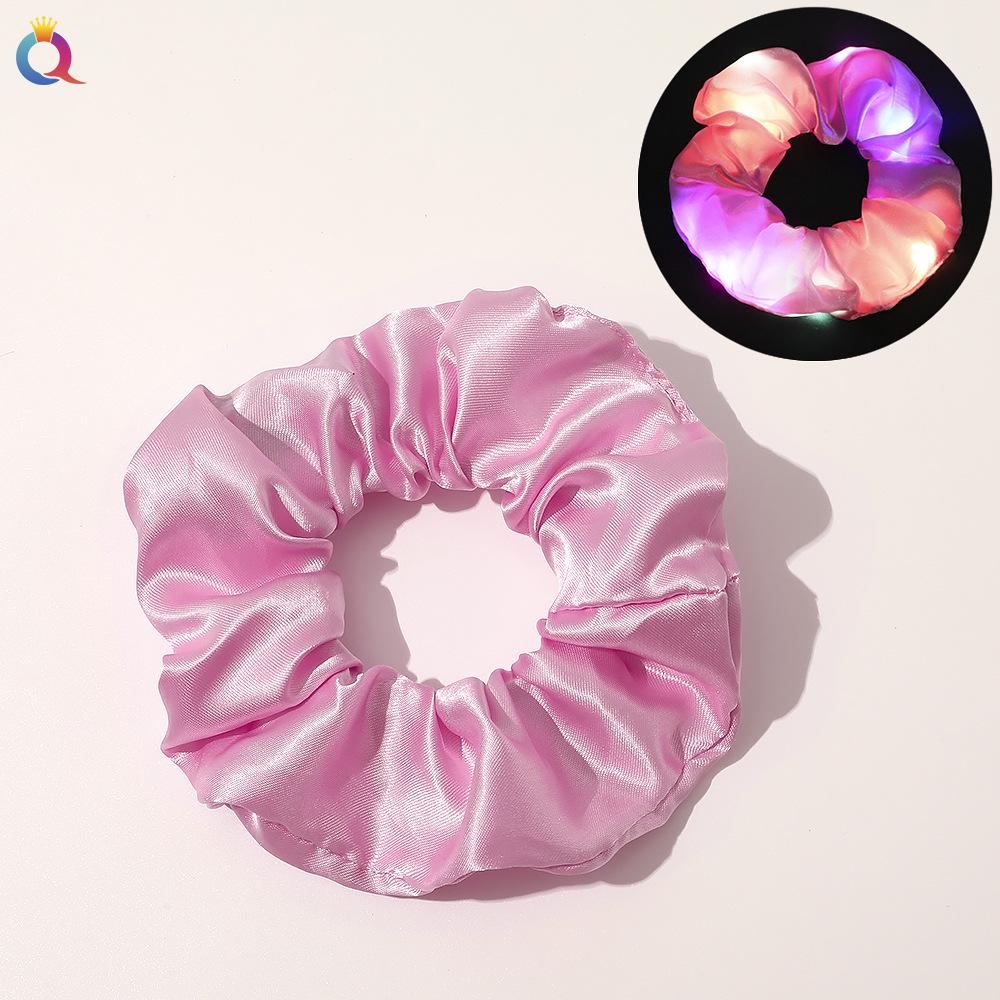 

Qiyue LED Luminous Hair Tie - блестящий цветной аксессуар для волос для женщин Direct from Qiyue Manufacturer розовый