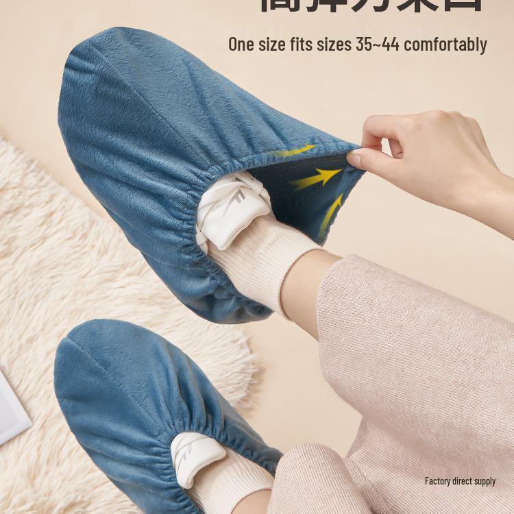 Velvet Non-Slip Washable Shoe Covers – Indoor Reusable Fabric Overshoes for Kids & Computer Rooms