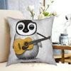Musical Baby Penguin Playing Guitar White Pillow Case Printed Home Soft DIY Pillow Cover Penguin Baby Penguin Guitar