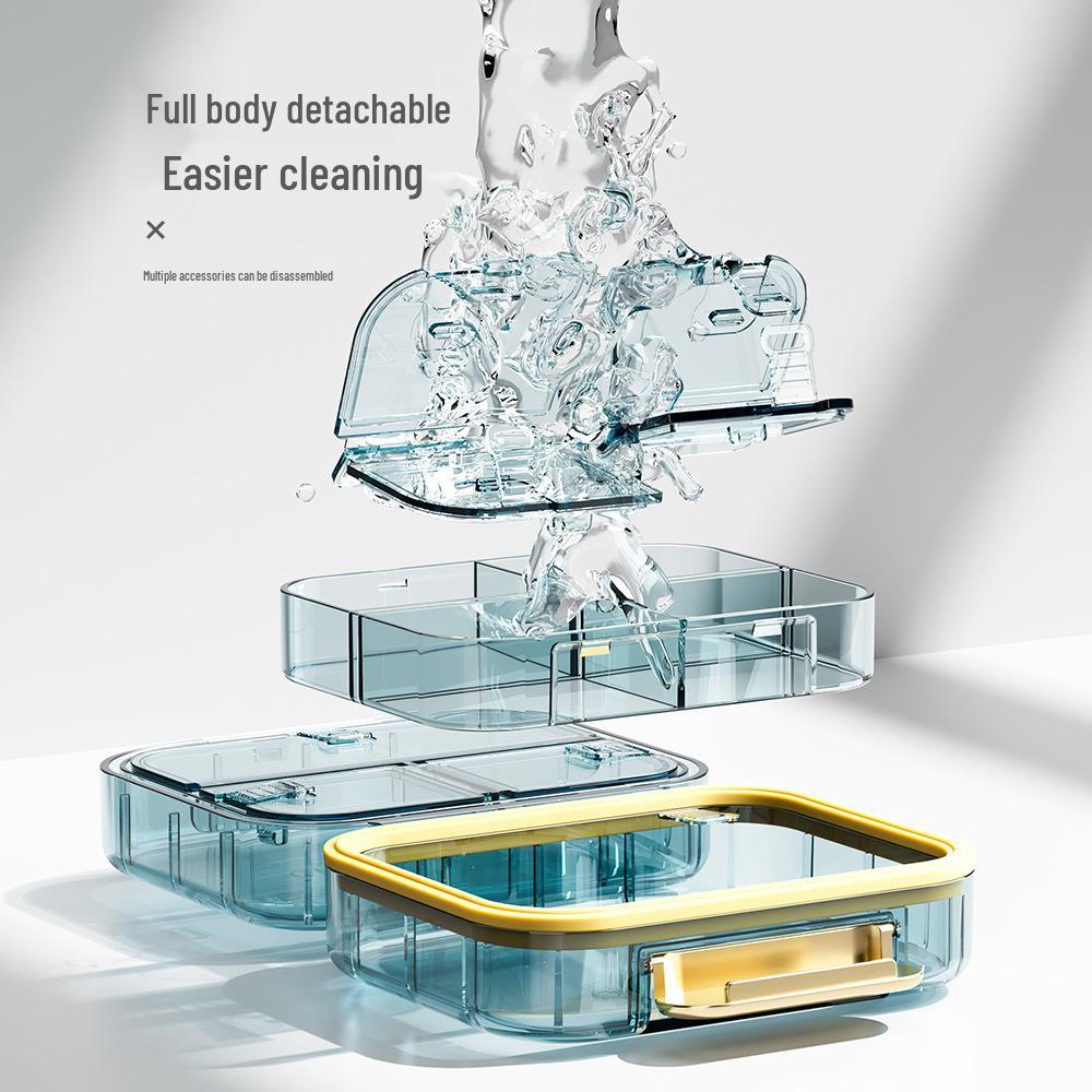 Portable Moisture-Proof Medicine Box: Light-Proof, Multi-Compartment, Weekly Organizer