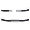 Custom 1-7 Names Multi Layer Leather Bracelet for Men,Stainless Steel Beads Handmade Braided Wristband,Gift for Father Dad