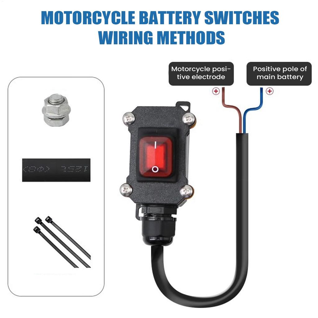Battery Cut Off 12V/24V Cut Off Power Blocker Waterproof Motorcycle Battery Disconnect for Marine Boat Electrician Engineering