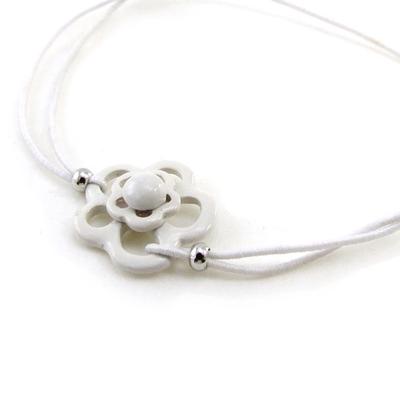 [I9951] - White 'Marguerite' Designer Bracelet