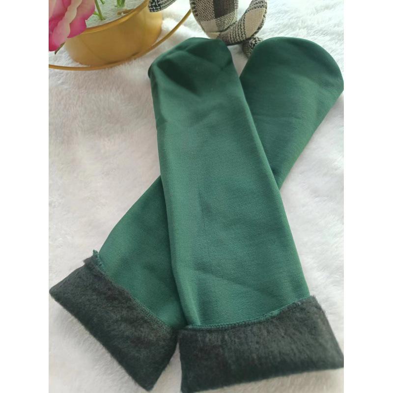 

Женские зимние кашемировые носки до середины икры - Теплые, толстые, непродуваемые носки для пола Bare Socks