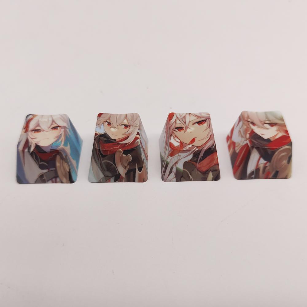 4Keys/Set R4 Keycap Hot Sublimate Key Cap Pbt Anime Cartoon Cute Custom Mechanical Keyboard Cap Decorative  Accessories