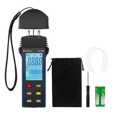 HVAC Manometre Dijital Gaz Basınç Göstergesi, Diferansiyel Basınç Ölçer Monitör Hava Akış Basıncı ±13.79 kPa/±2.000Psi