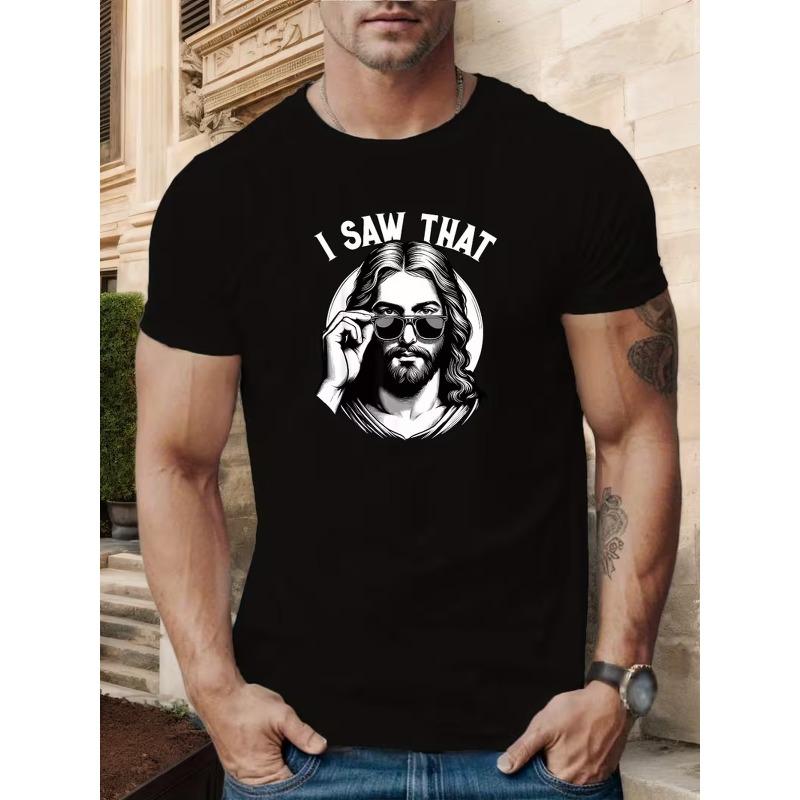 Men s Printed  I SAW THAT  Classic Summer Comfort Crew Neck T-Shirt S