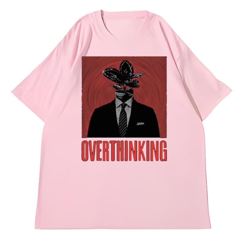 Adults and Children Who Overthink Overthinkers Whirlpool Brain Flower Healing Style Pure Cotton Short Sleeve