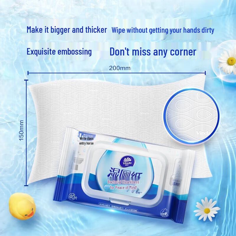 Vinda Flushable Wet Toilet Paper & Cleaner Bundle