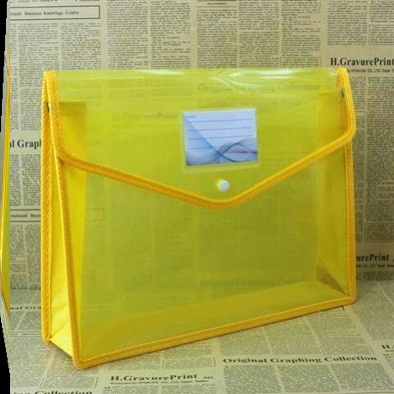 Portable Storage Bag Box File Bag Business License --Yellow