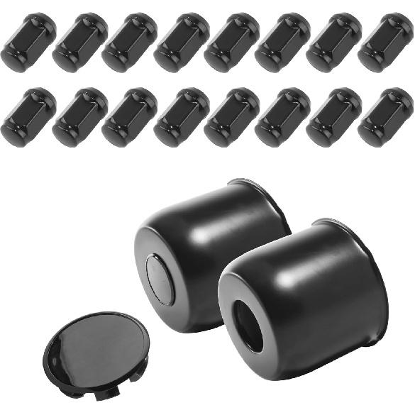 

2-Pack Trailer Push Through Center Caps and Trailer Wheel Lug Sets - Fit 4.88-4.90in Wheel Center Caps Black Wheel Cover Carbon Steel Hub Cap with 16 2 Center Caps . 16 Pcs 1/ чёрный