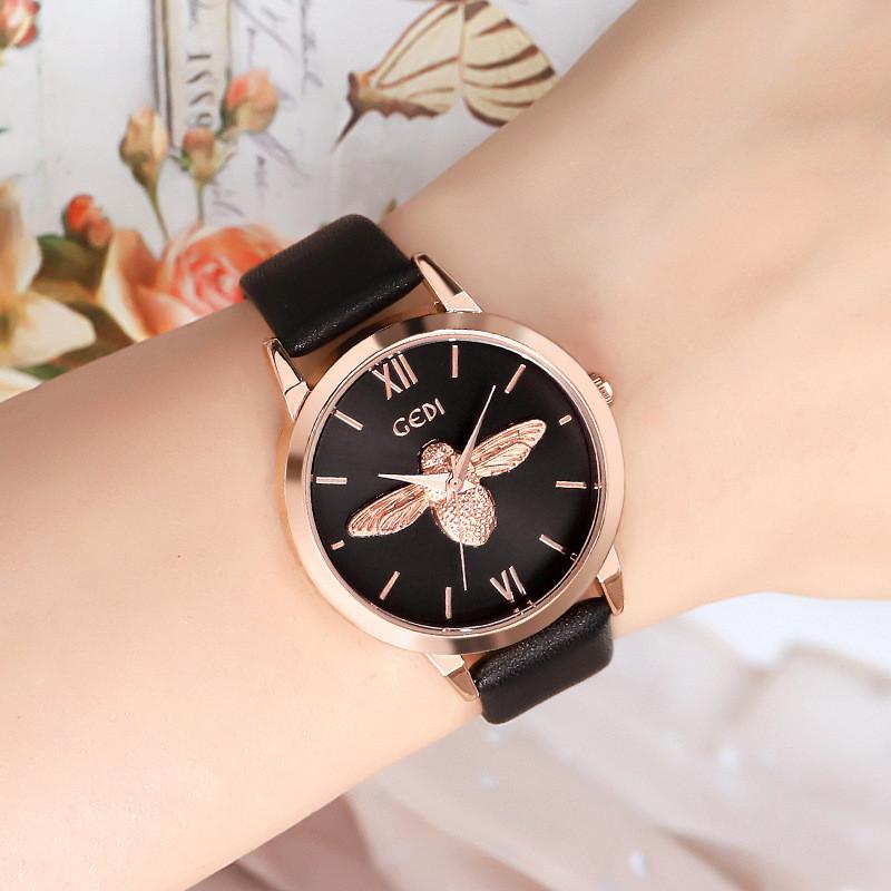 Gedi Rose Gold Ladies Watch With Quartz Movement And Water Resistance For Casual Wear