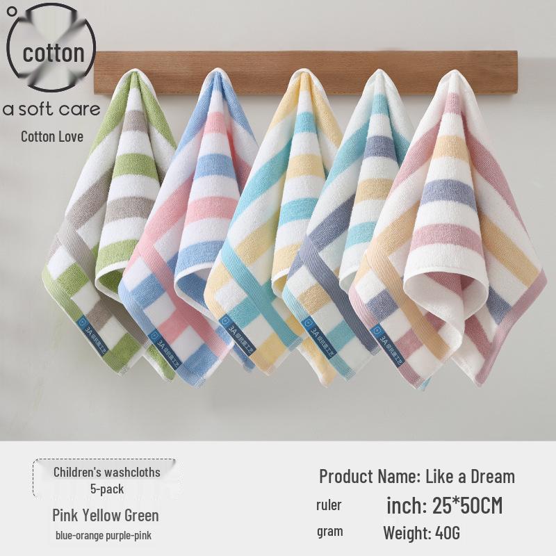 4-Pack Pure Cotton Small Towels for Face and Bath: Absorbent, Lint-Free, Unisex Washcloths