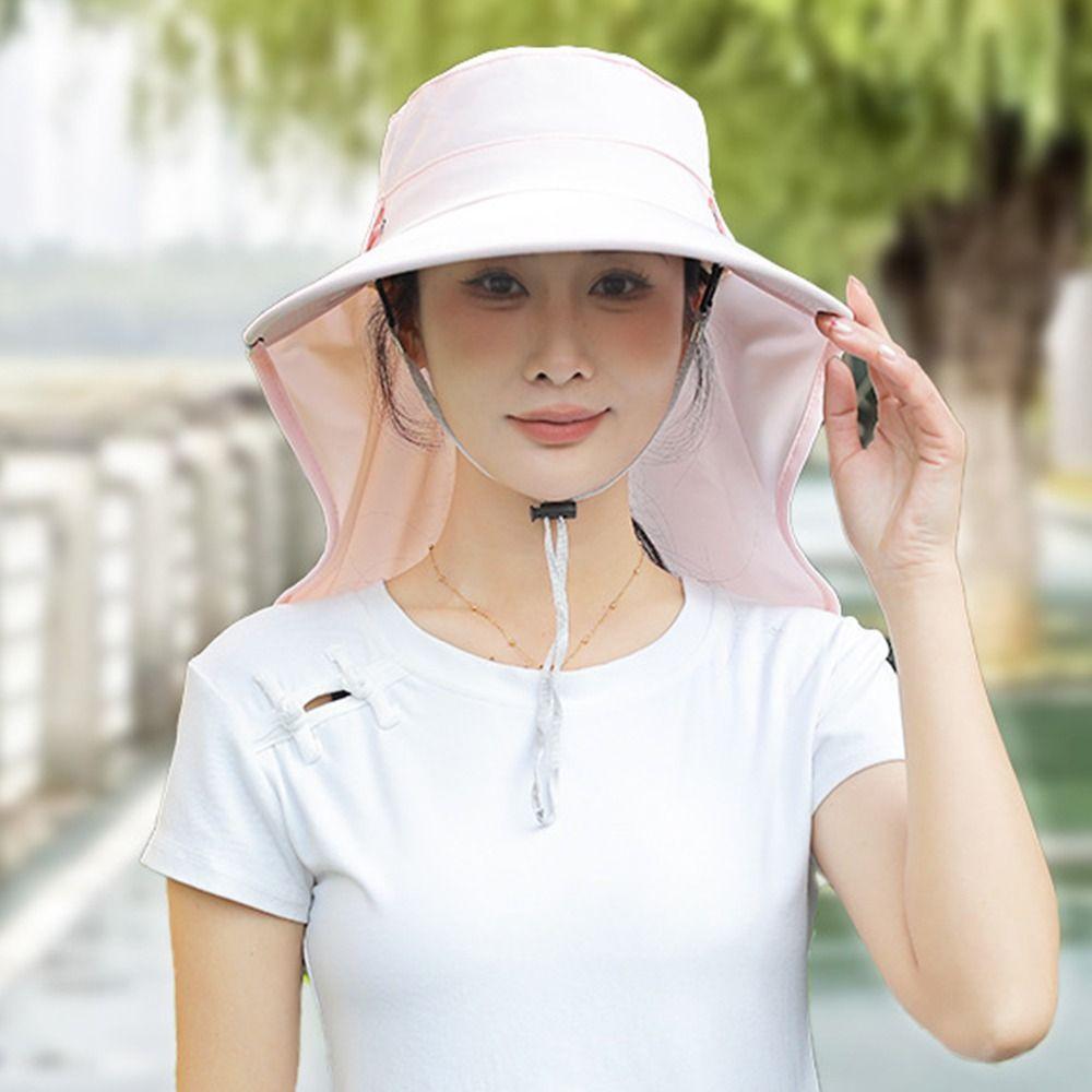 Wide Brim Bucket Hat Anti-UV Mountaineering Caps Large Fisherman Hat  Man