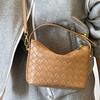 Fashion Design Handbag Women's 2025 Summer New Fashionable Woven Small Bag European and American Personality Shoulder Messenger Bag