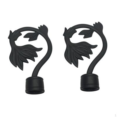 2 Pack Curtain Pole Ends, Finials for Drapery Rods and Window Treatments