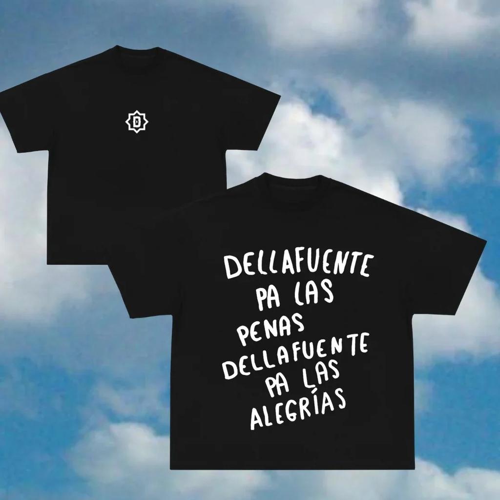 Vintage Lässige Hochwertige Baumwolle Druck Tops Rapper Dellafuente Für Die Sorgen Dellafuente Für Die Freuden T-Shirts Unseix