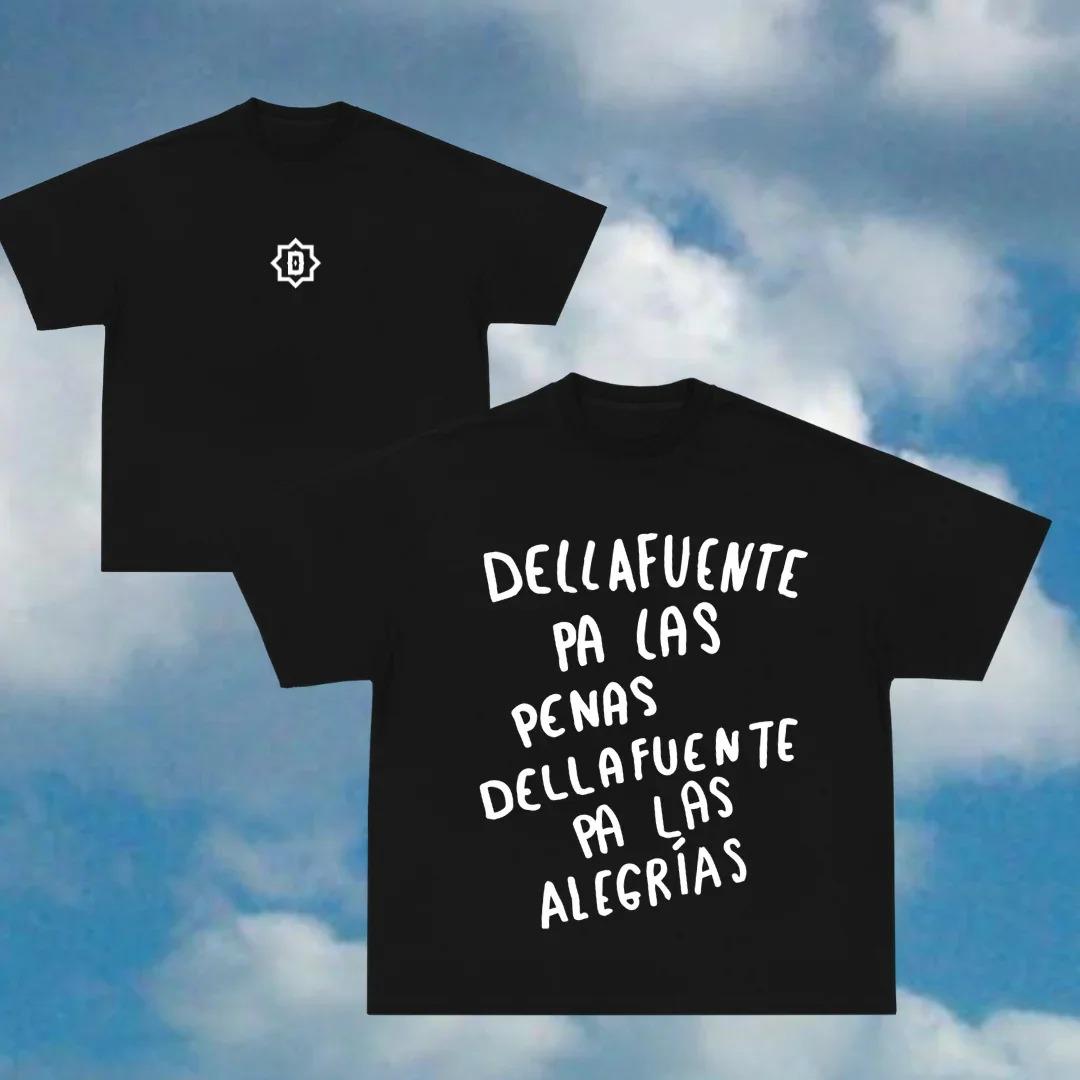 

Rapper Dellafuente Pa Las Penas Dellafuente Pa Las Alegrías T Shirts Men Women Vintage Casual Short Sleeves Plus Size Loose soft 4XL