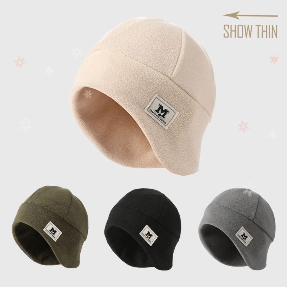 Polar Fleece Running Cycling Cap Warm Running Beanie Winter Beanie Hat  for Men Women