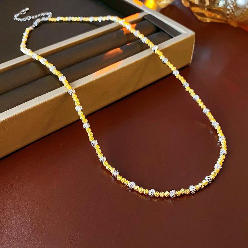 Electroplated zircon serpentine flower butterfly safety lock pearl necklace medieval collarbone chain new Chinese necklace women