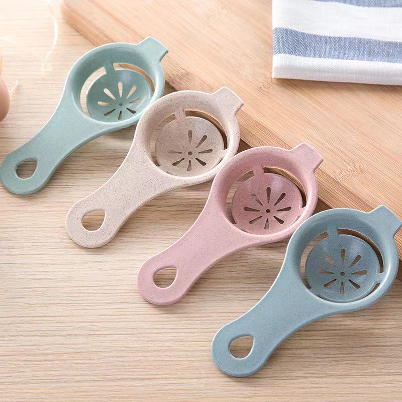 Egg Dividers Wheat Straw Egg White Separator Yolk Splitter Egg Filter Kitchen Baking Yolk Egg Whisk Strainer Baking Tools