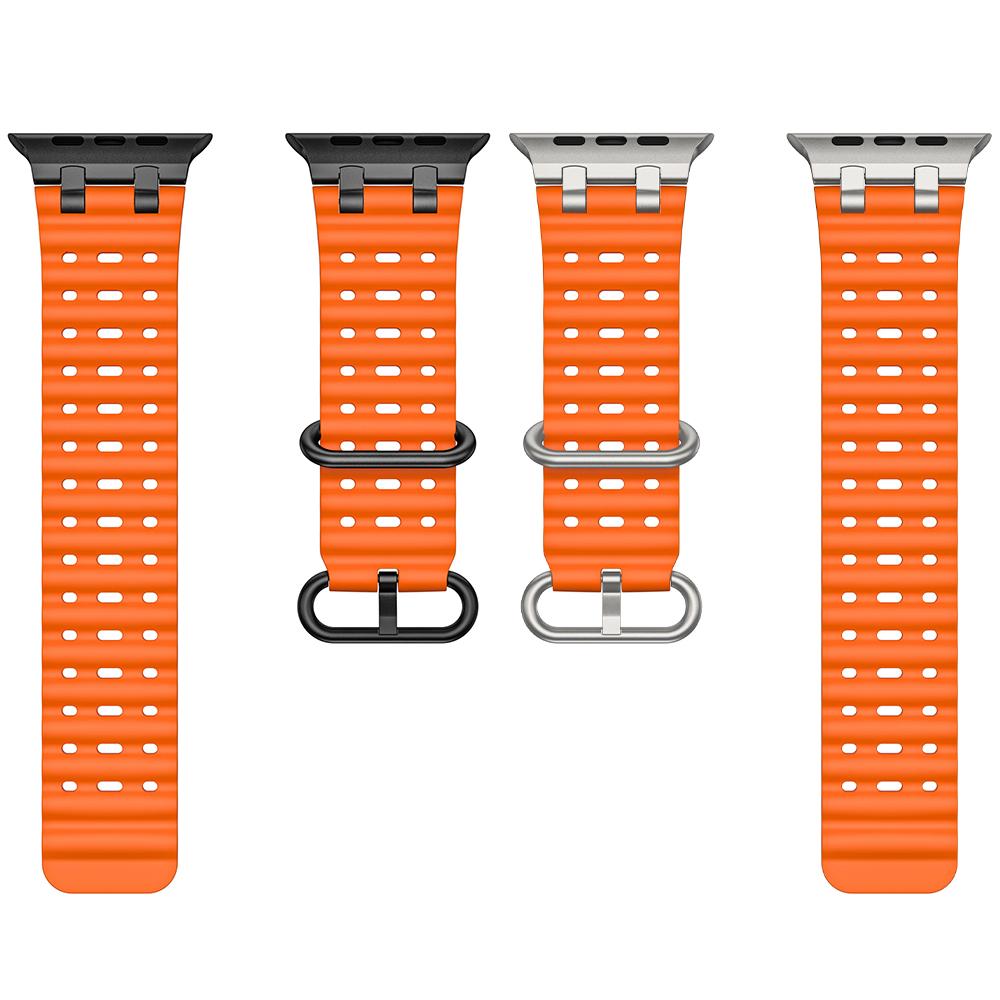 Ocean Silicone Sports Band for Apple Watch Ultra2 49mm Series 10 46mm Soft Loop Strap for Series 9 8 7 6 5 4 SE 45mm 44mm Correa